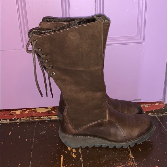 fly london fur lined boots